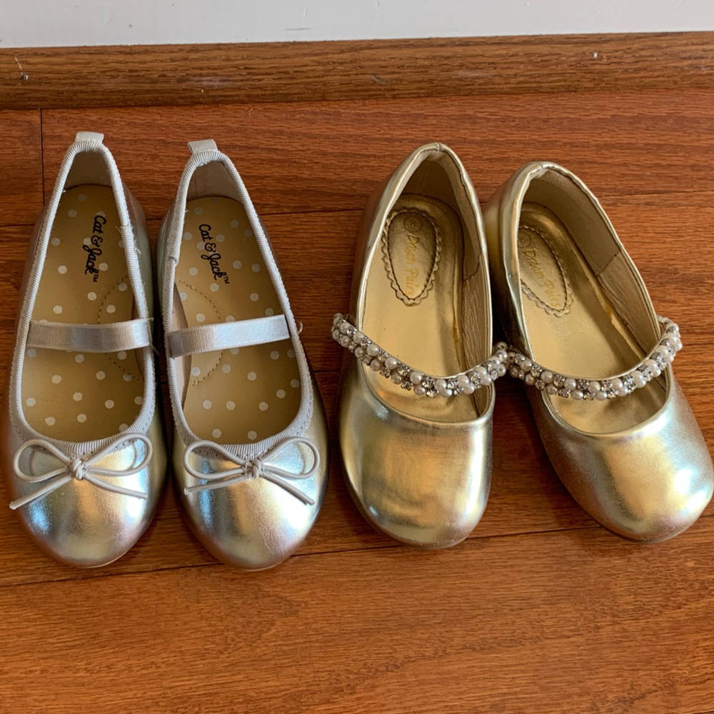 Toddler ballet flats, 2 pairs, size 8